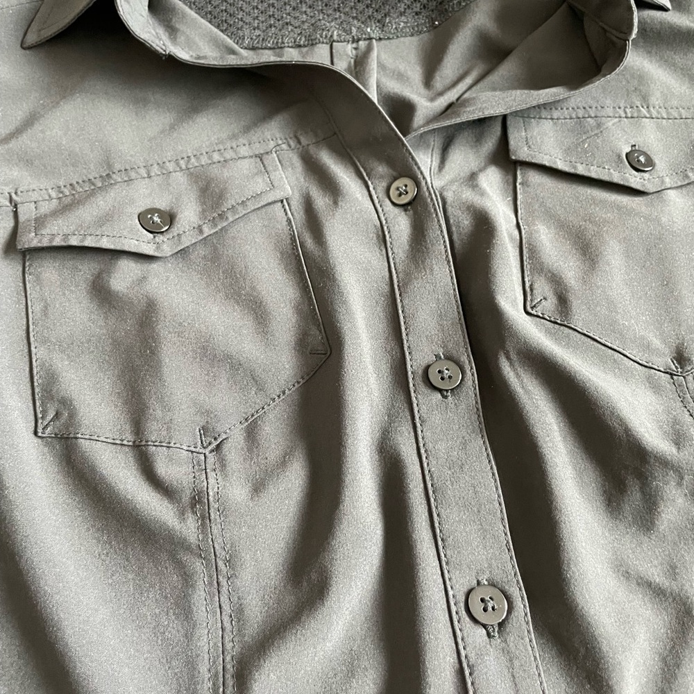 ExOfficio Long Sleeve Lightscape Black Button Up Shirt, size xs, 4-6 - Picture 4 of 10